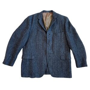VTG! Harris Tweed Mens‎ Blazer Herringbone Sport Coat Scottish Wool Jacket XL